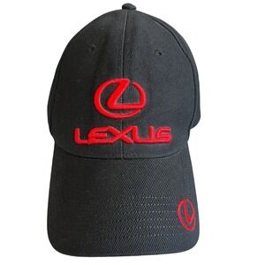 Lexus Hat Cap Adult HooknLoop Black Red Embroidered Baseball Cotton Automotive